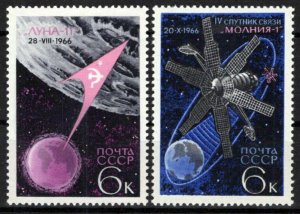Russia & Soviet Union 3288-3289 MNH Space Satellite ZAYIX 0224S0111M