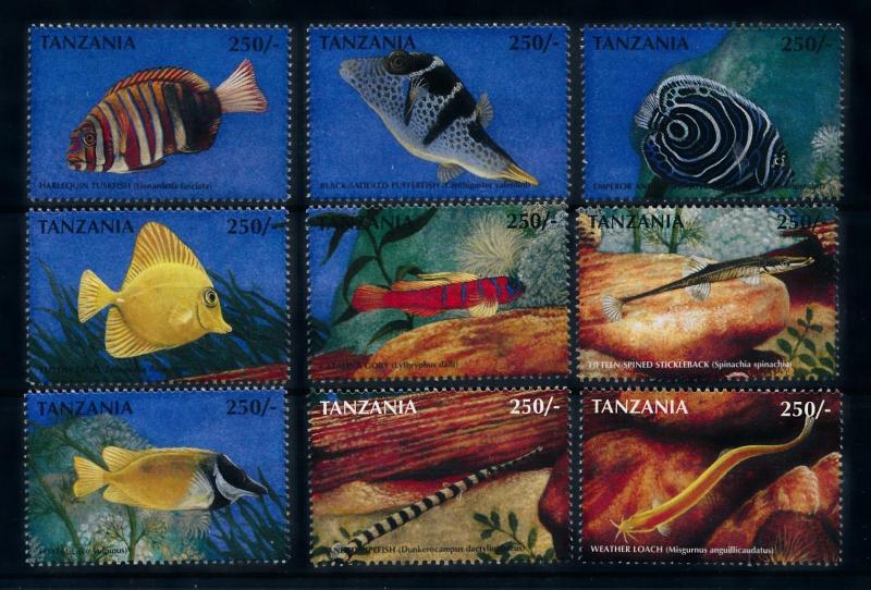 [78234] Tanzania 1998 Marine Life Fish From Sheet MNH