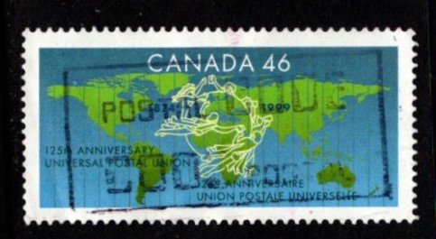 Canada - #1806 125th anniversary of the Universal Postal Union - Used