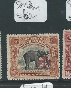 NORTH BORNEO (P2307B) 5C RED CROSS ELEPHANT SG 193  MOG