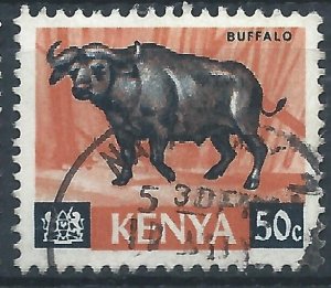 Kenya 1966 - 50c Buffalo - SG26 used