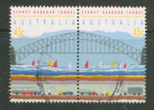 Australia SG 1375b & 1376b Pair Used  minor crease on right