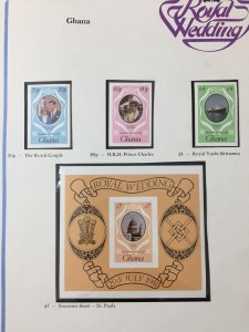 Lady Diana Royalty 1981 Wedding MNH+Sheets+Booklet Gambia Ghana Grenada UK316