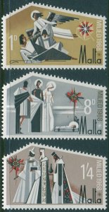 Malta 1968 SG409-411 Christmas set MLH