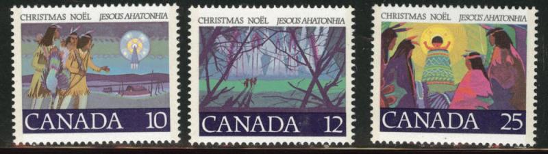 Canada Scott 741-743 MNH**  Christmas 1977 stamp set