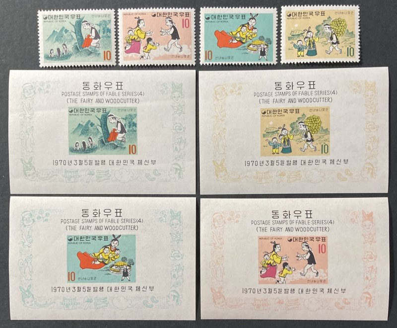 South Korea 1970 #676-9a, Fable's #4, MNH(s/s bend), CV $25.60