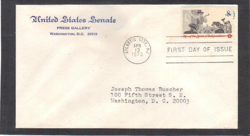 Senate 1477 8c Posting FDC (No Cachet-Typed/A) CV39772