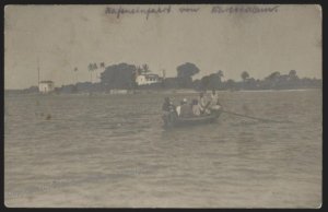 Germany 1909 Dar-Es-Salaam Harbor East Africa DOA Cover MeF RPPC  HUNGARY 112822