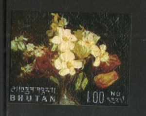 Bhutan 1970 Flower Sc 114H Rousseau, Degas, Gaugin Monet Redon Van Gogh Renoi...