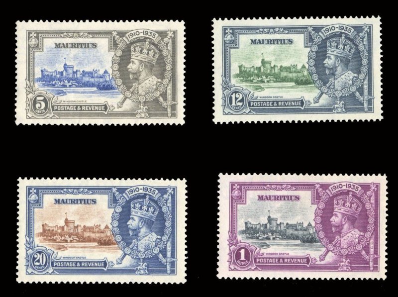 Mauritius 204-207 $44.60, 1935 Silver Jubilee, hinged