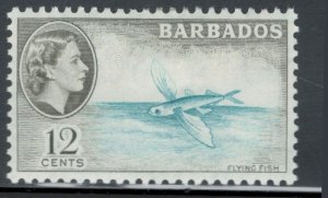 Barbados 1953 Queen Elizabeth II & Flying Fish 12c Scott # 242 MH