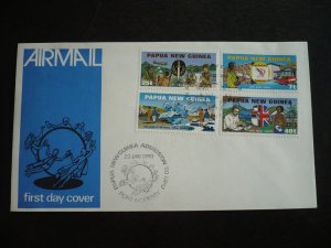 Postal History - Papua New Guinea - Scott# 512-515 - First Day Cover