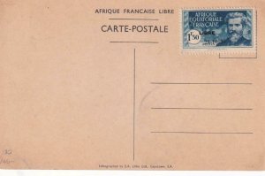 French Equatorial Africa, Libre 24-10-40 Overprint, Sc #132 on Card (45609)