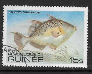 Guinea #806  15s FISH  (CTO) CV$1.00