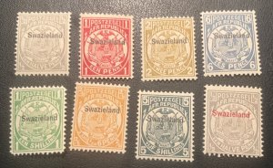 Swaziland Scott #1-7, 9 never hinged