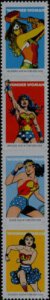 2016 47c Wonder Woman, Strip of 4 Scott 5149-52 Mint F/VF NH