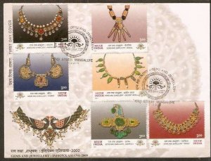 India 2000 Gems & Jewellery - Indepex Asiana 2000 Art Peacock Neckless FDC In...