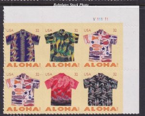 BOBPLATES #4592-6 Aloha Plate Block of 6 F-VF MNH ~See Details for #s/Pos