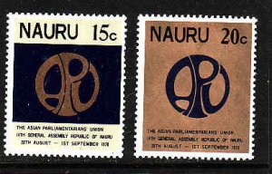 Nauru-Sc#182-3- id9-Unused NH set-Asian Parliamentary Union-1978-