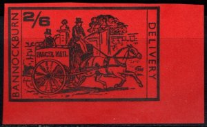 1971 Great Britain Postal Strike 2/6 Bannockburn Delivery Horse & Carriage (Red)