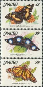 Nauru 1984 SG300-302 Butterflies set MNH