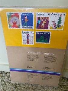 (9) Canada Canadian stamps full sheet sealed Christmas 1975 MNH 674-679