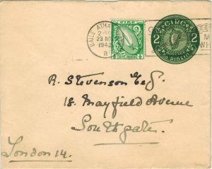 Ireland 1/2d Sword of Light on 2d Harp Envelope Jung U3 Baile Atha Cliath to ...