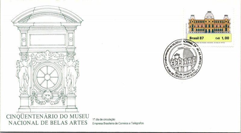 Brazil 1987 FDC - Fiftieth Anniv of the Nat'l Museum of Fine Arts - F13360