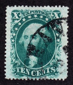 US 35 1857 10c Washington Used Jumbo VF