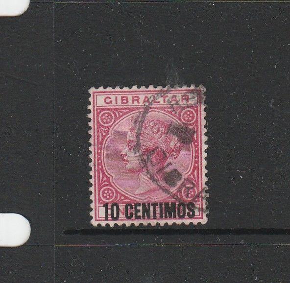 Gibraltar 1889 10c Opt Used SG 16