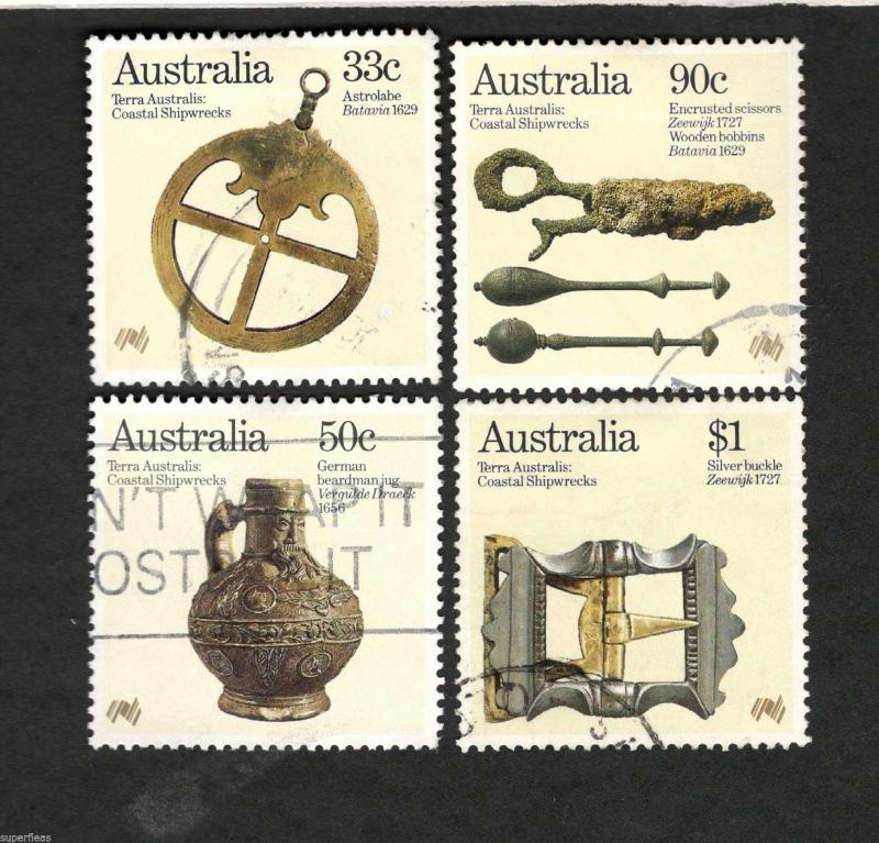 1985 Australia SCOTT #963-66 COASTAL SHIPWRECKS Θ used stamps