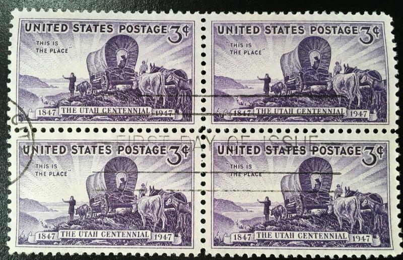 10 First Day Issue Stamps Blocks of States & Puerto Rico - Unique Collection