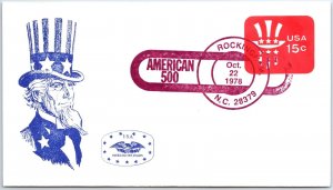 US SPECIAL POSTMARK EVENT COVER THE AMERICAN 500 NASCAR RACE ROCKINGHAM NC 1978