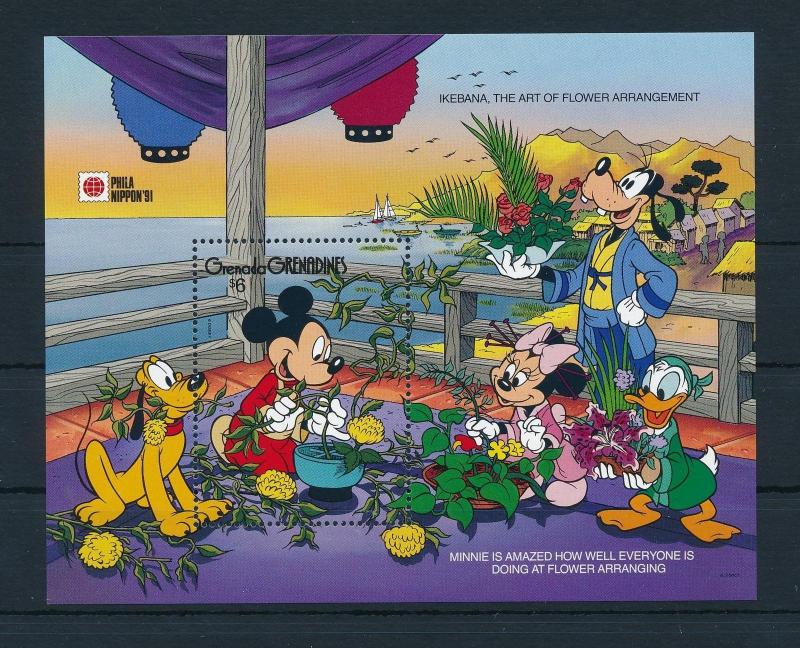 [22471] Grenada Grenadines 1991 Disney Mickey Minnie Mouse Pluto Goofy Japan MNH