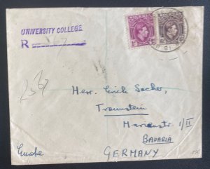1951 Nigeria University College Cover To Germany
