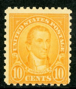 USA 1925 Monroe 10¢ Rotary Perf 10 Scott 591 MNH Q236