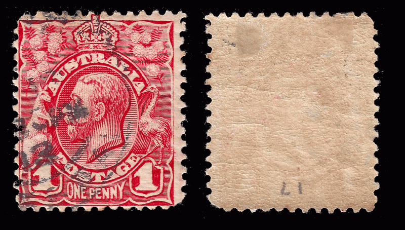 Australia 1913 KGV 1d engraved, Sc 17 used