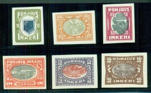 NORTH INGERMANLAND #8-14 Complete set IMPERF FAKES, excellent for reference