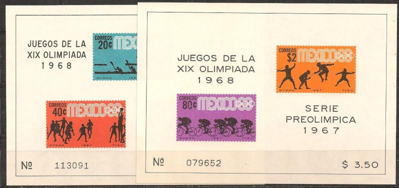 Mexico #983a, 985a  MNH  VF CV $12.00 (A12085L)  