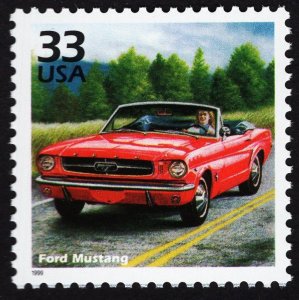 US 3188h MNH VF 33 Cent  Ford Mustang Celebrate the Century 1960s