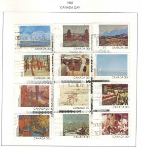 Canada Scott 955-966 Used stamp set