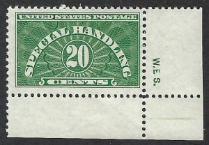 #QE3 Mint Corner Single NH With Engraver's Initials