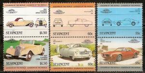 St. Vincent 1985 Motor Cars Automobile Transport 6v MNH