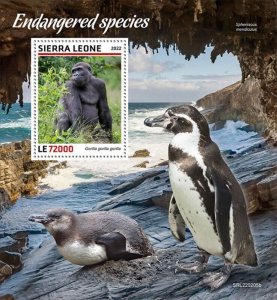 Sierra Leone - 2022 Endangered Species - Stamp Souvenir Sheet - SRL220205b