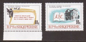 Albania    #2293-2294   MNH   1988  Monastir congress  scroll . book