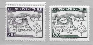 Chile 320, C215 Map set MNH