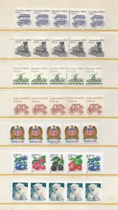 U.S. 7 Plate Number Strips of 5 & 13 Joint Line Pairs MNH