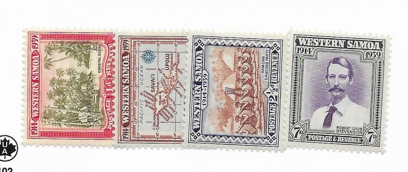 Samoa #181-184 MH - Stamp - CAT VALUE $6.10