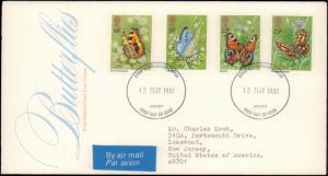 Great Britain, Worldwide First Day Cover, Butterflies