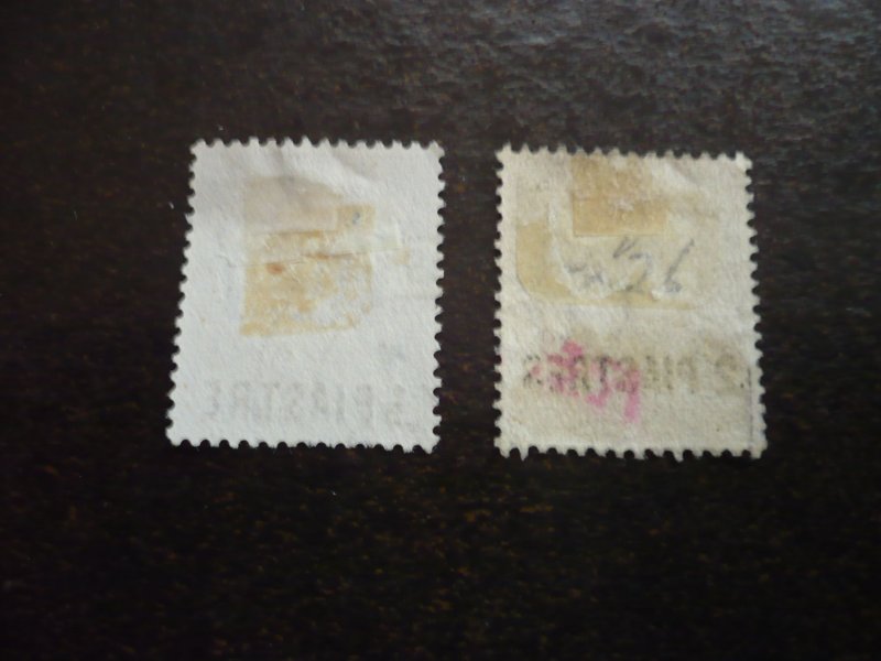 Stamps-Great Britain Offices in Levant- Scott# 13-14 - Used Part Set of 2 Stamps